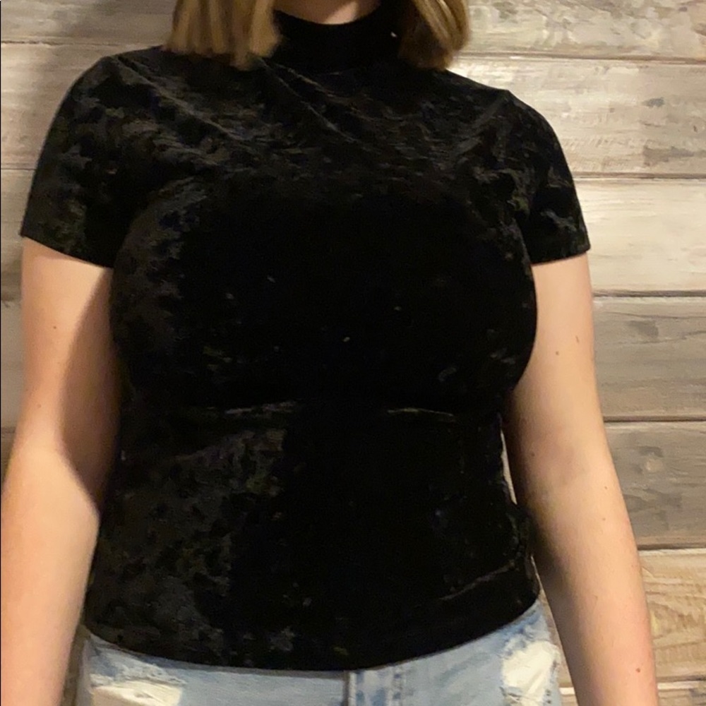 Black velvet top